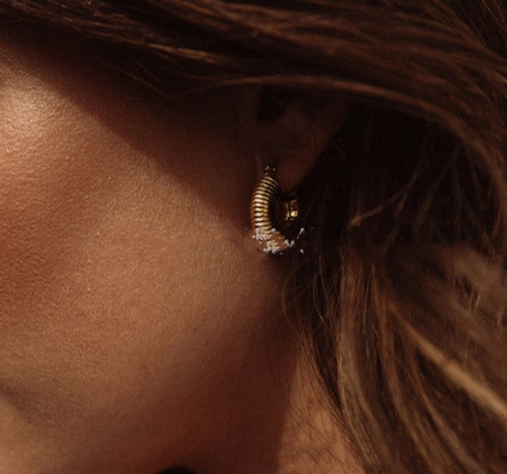 Pleated Glow Hoops