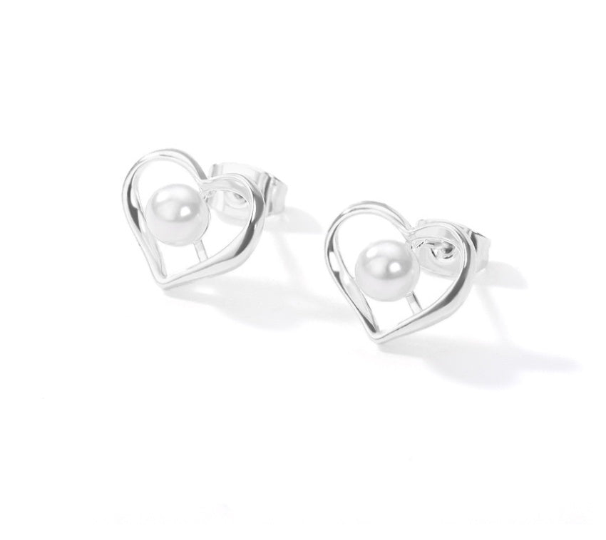 Luminous Embrace Heart Studs