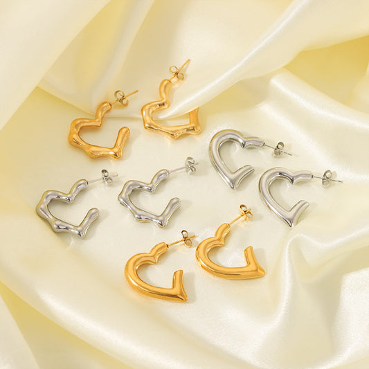 Fluid Heart Hoop Essence Earrings