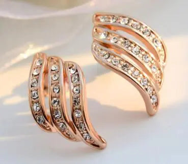 Chic Stud Earrings — Rose Gold Elegance