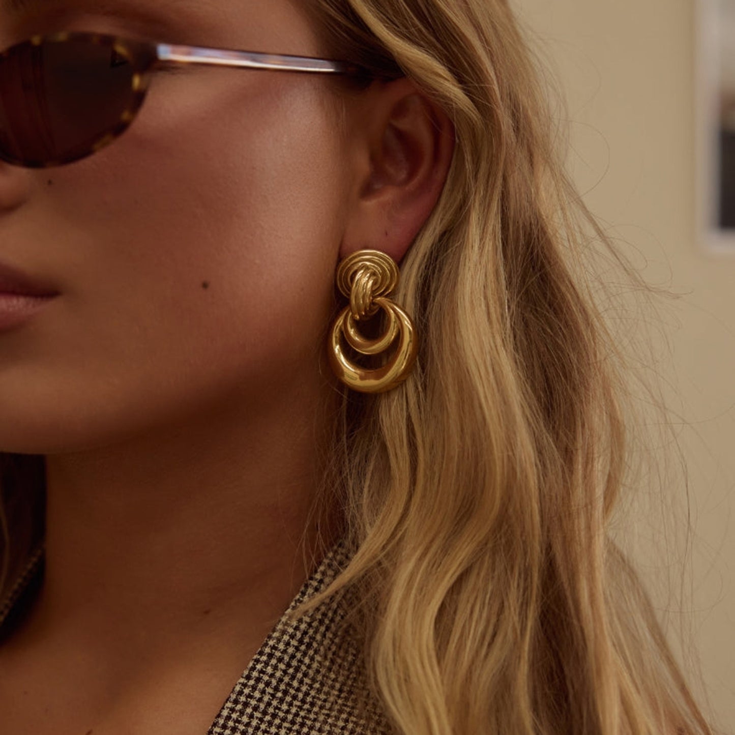 Sculpted Orbit Drop Earrings
