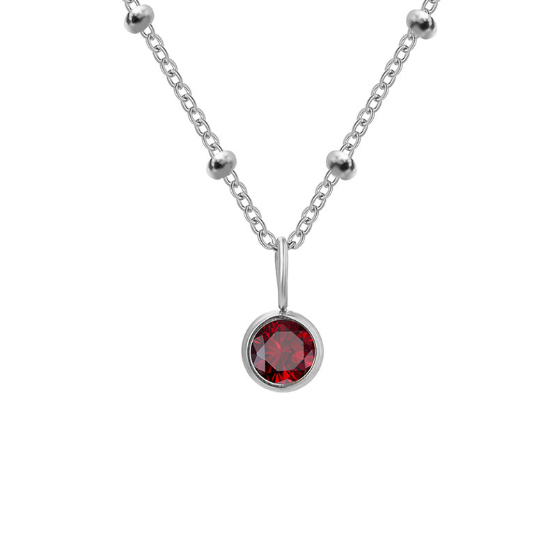 Dainty Aura Stone Pendant