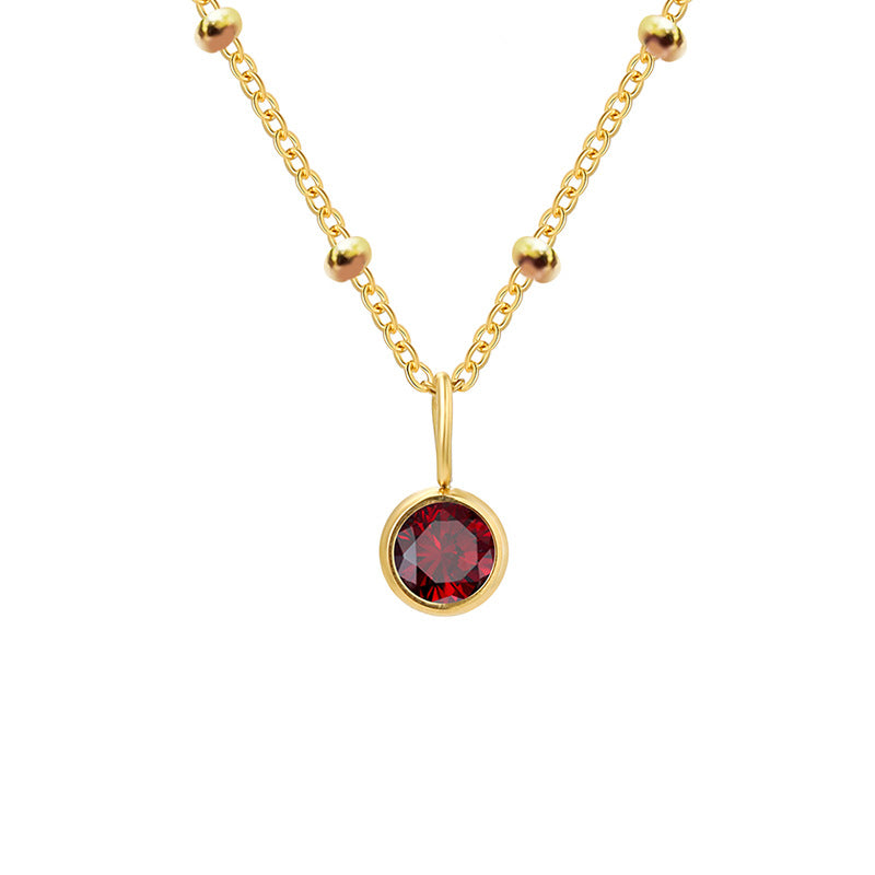Dainty Aura Stone Pendant