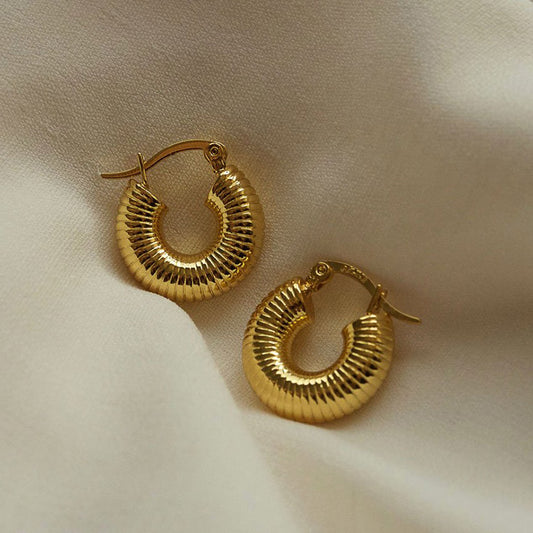 Pleated Glow Hoops