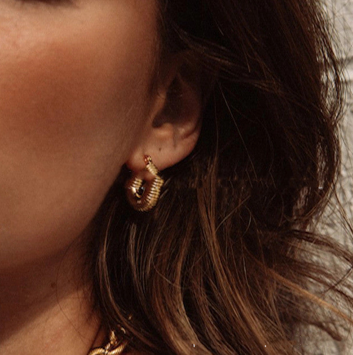 Pleated Glow Hoops