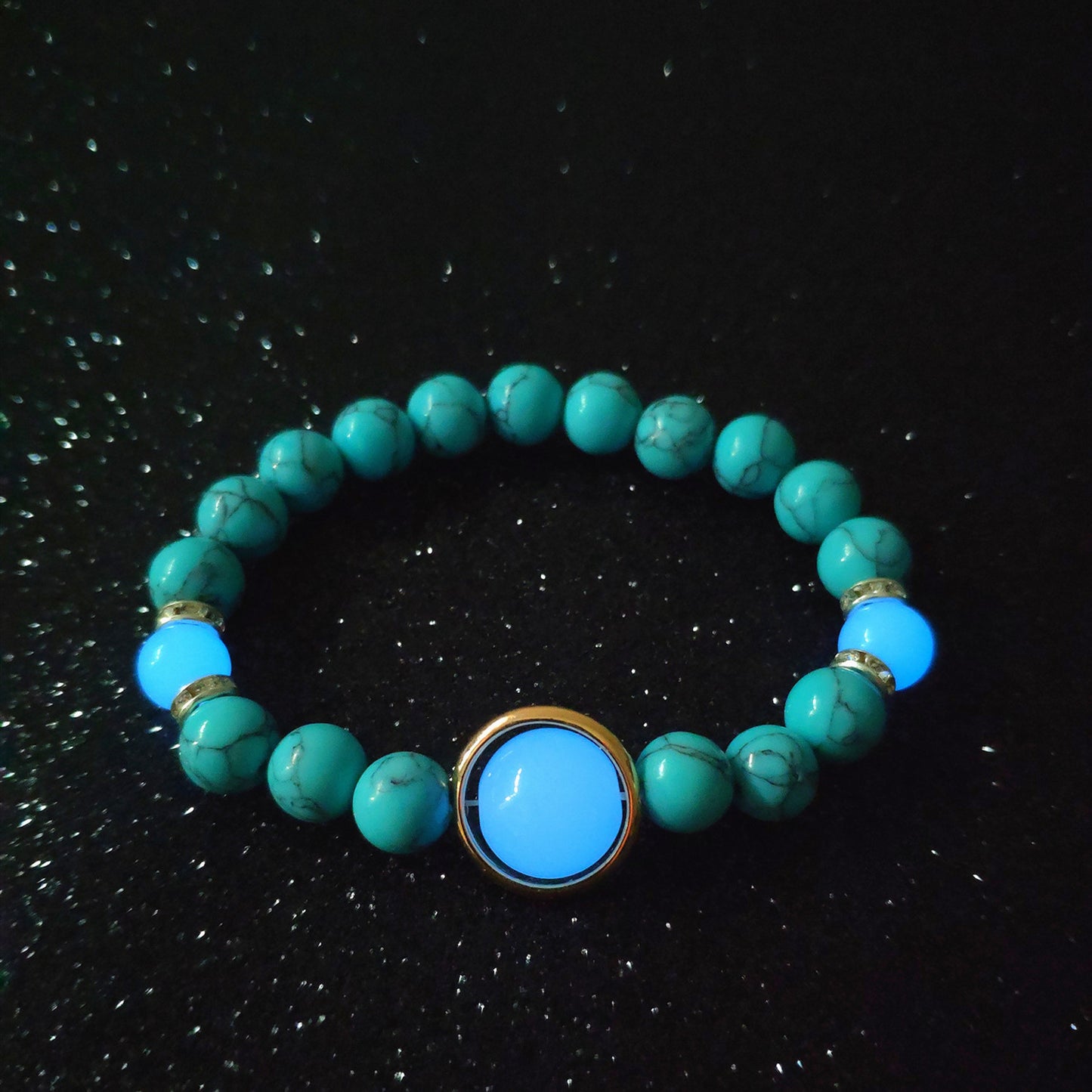 Luminous Galaxy Turquoise Bracelet