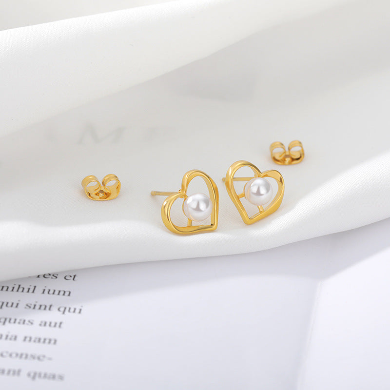 Luminous Embrace Heart Studs