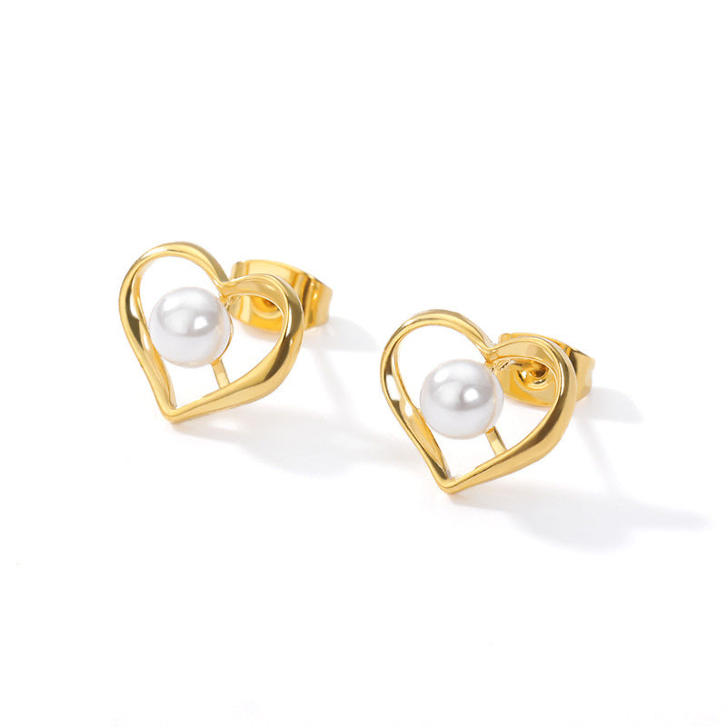 Luminous Embrace Heart Studs