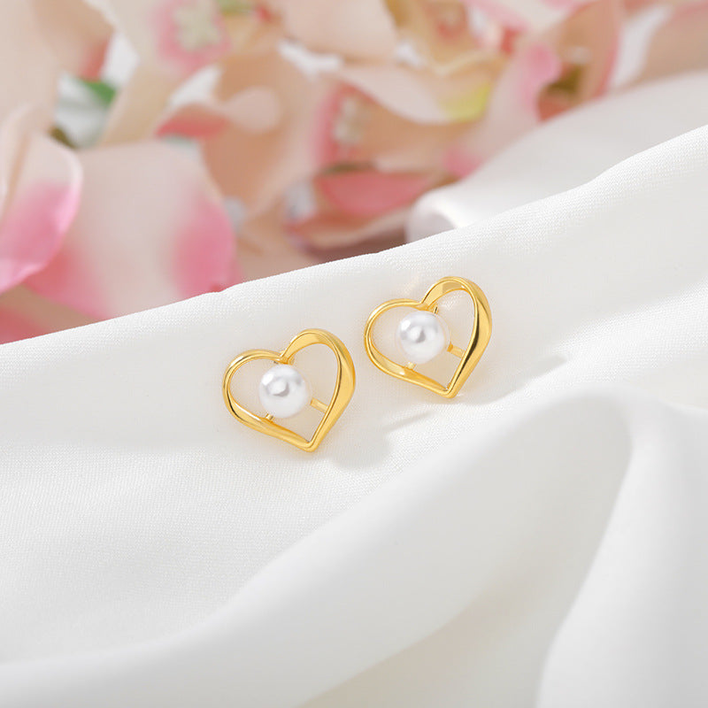 Luminous Embrace Heart Studs