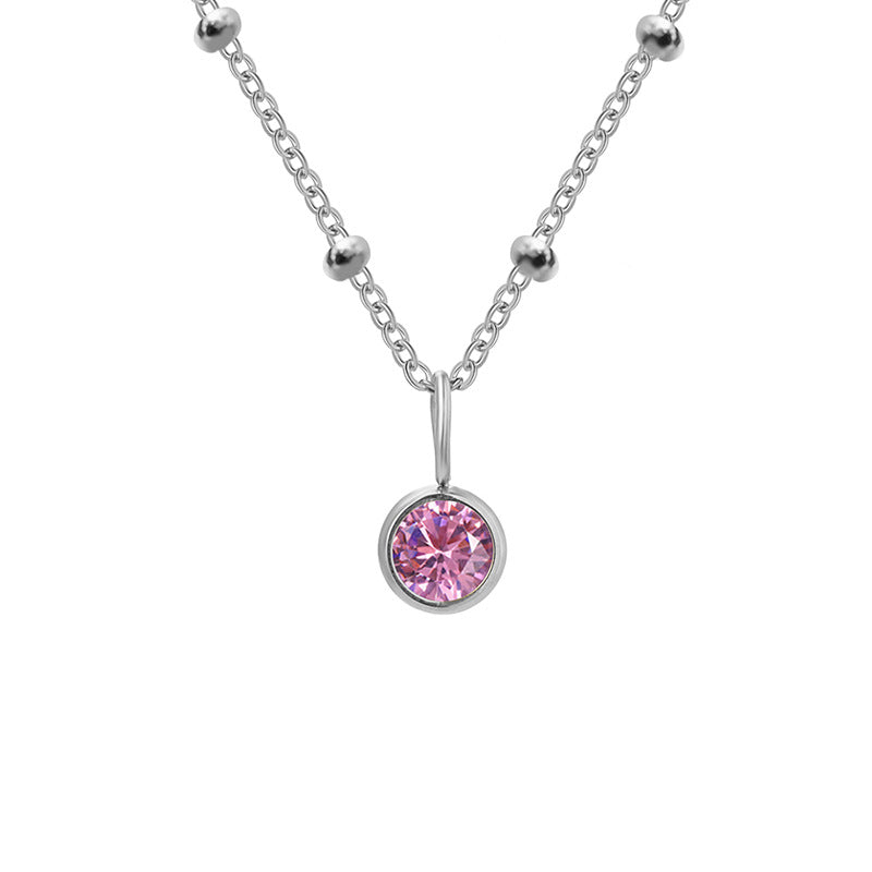 Dainty Aura Stone Pendant