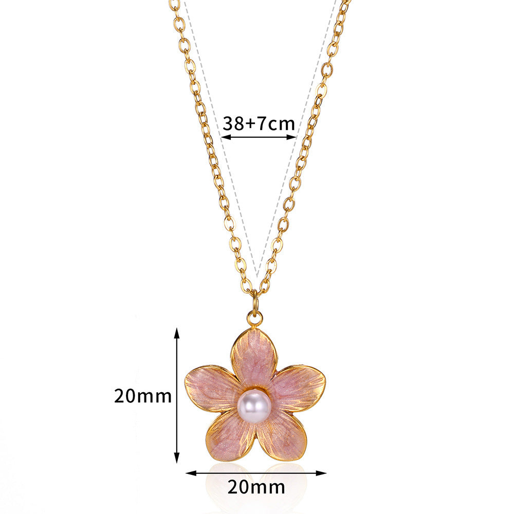 Graceful Bloom Pearl Necklace