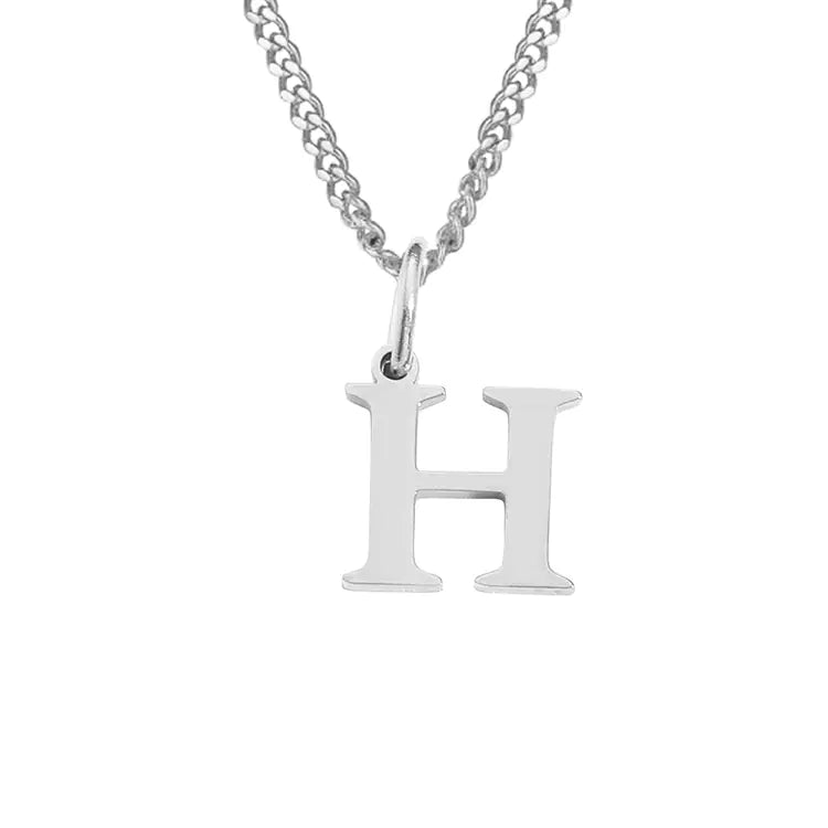 Initial Letter Necklace — Gold-Tone Minimal Pendant