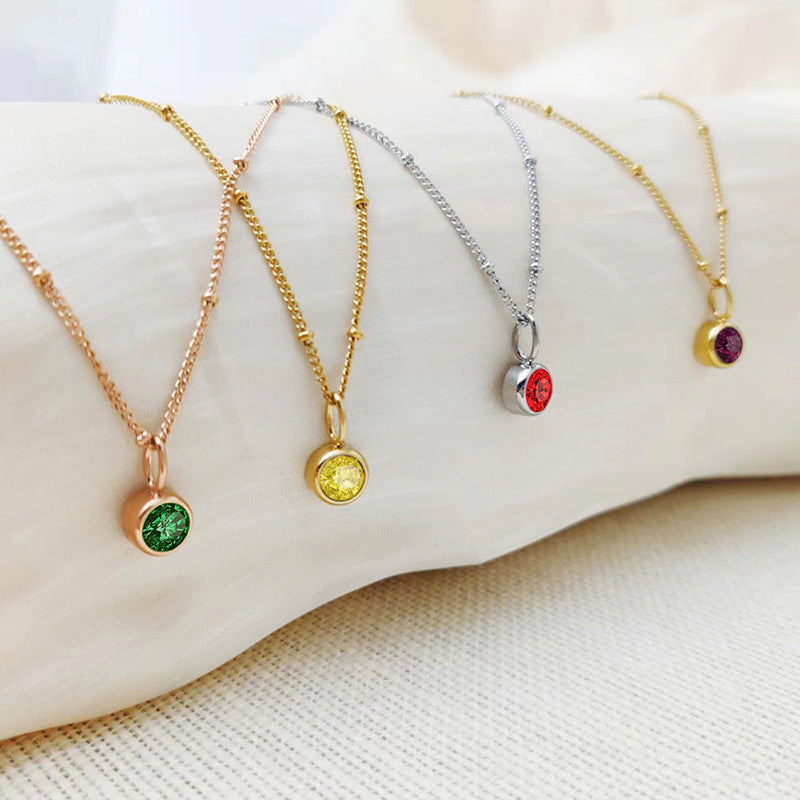 Dainty Aura Stone Pendant
