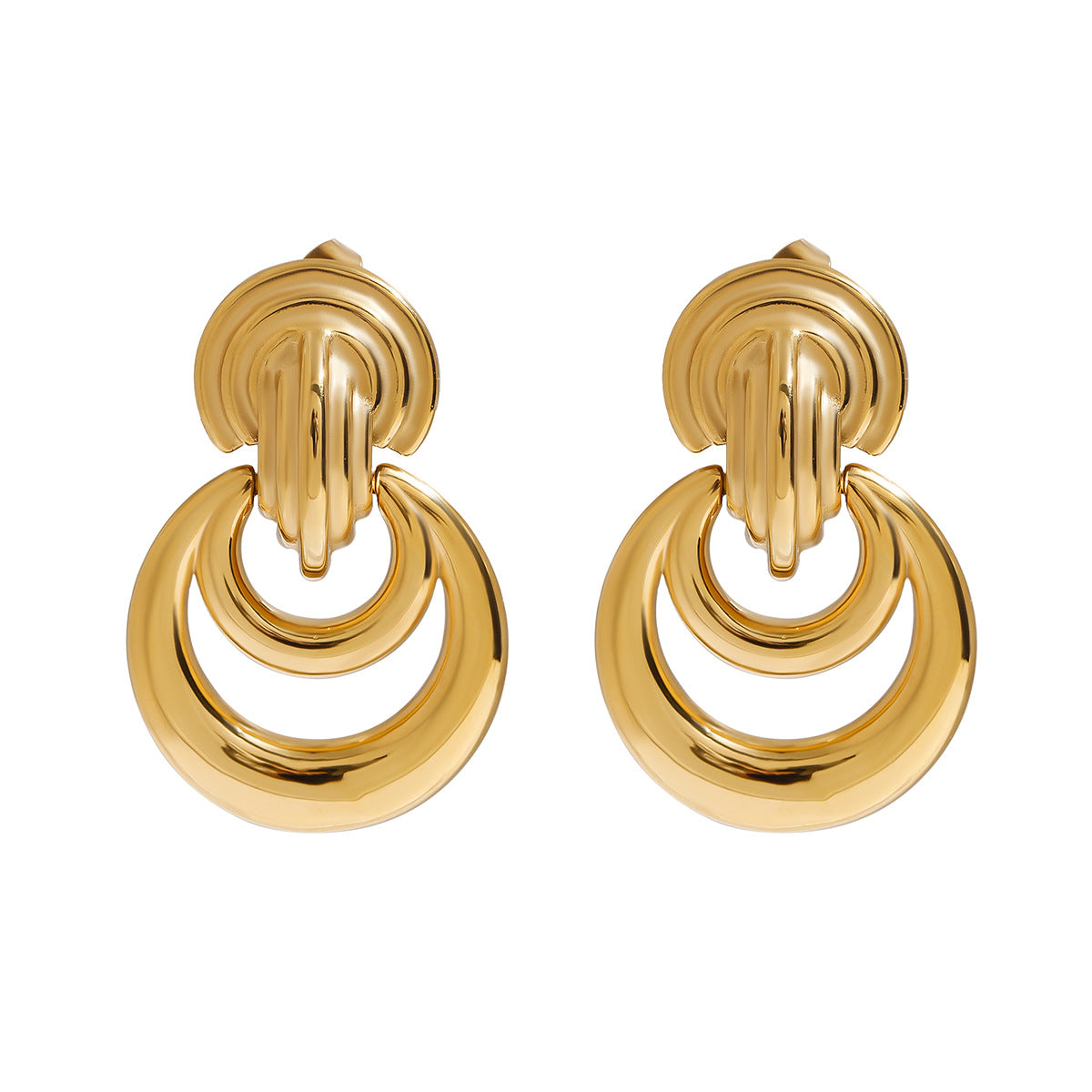 Sculpted Orbit Drop Earrings