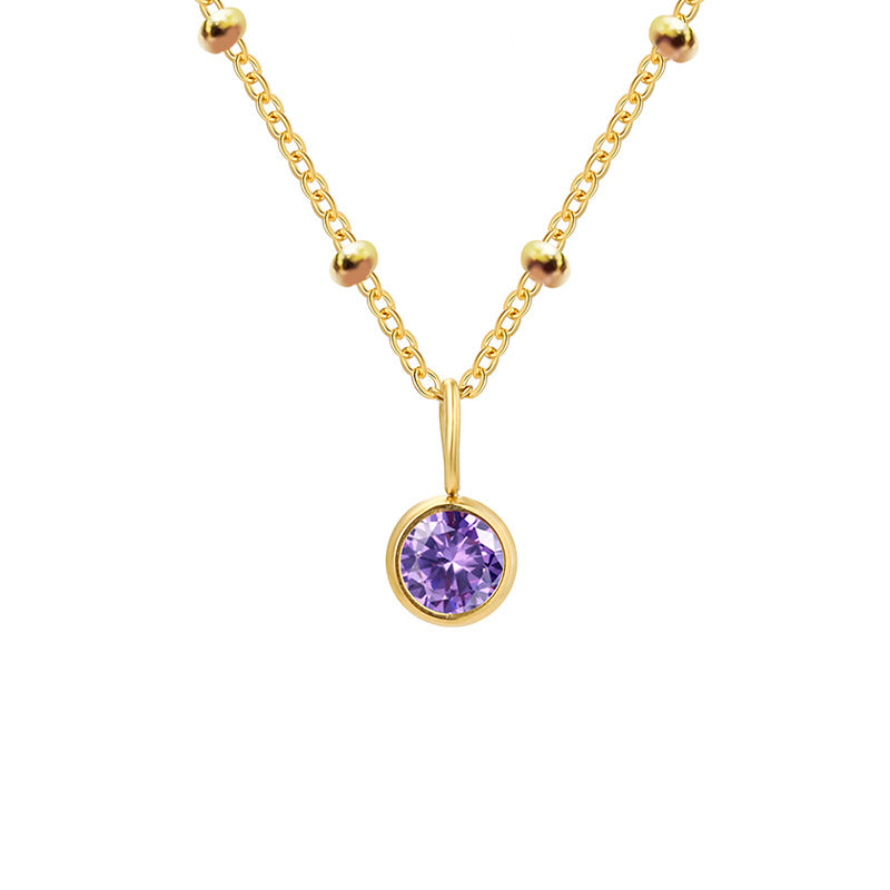 Dainty Aura Stone Pendant