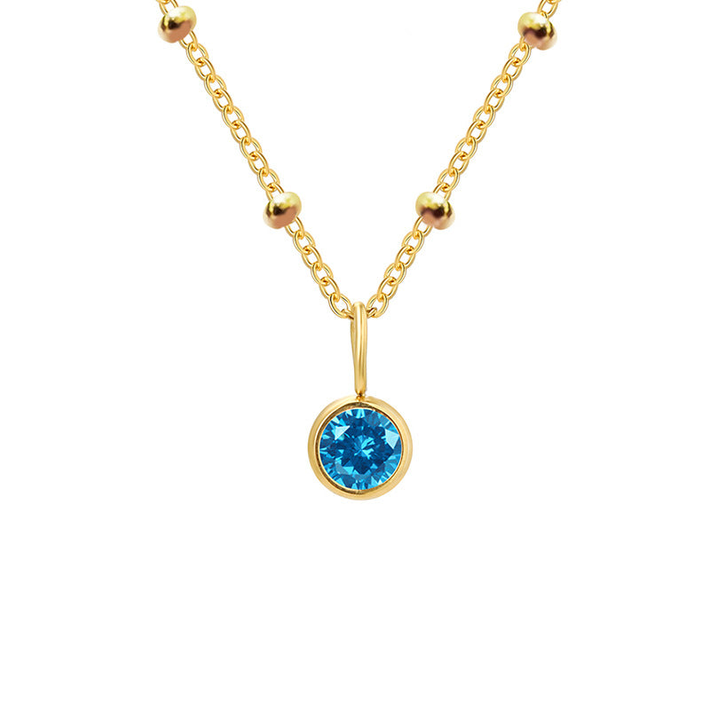 Dainty Aura Stone Pendant