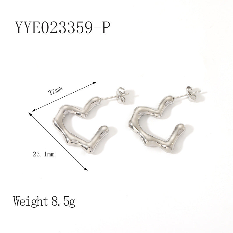 Fluid Heart Hoop Essence Earrings