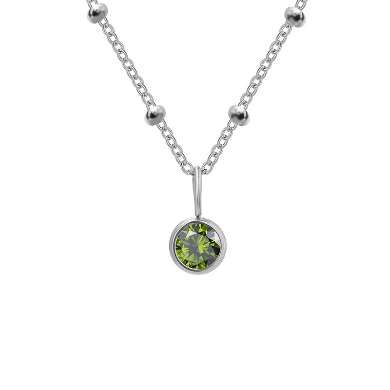 Dainty Aura Stone Pendant