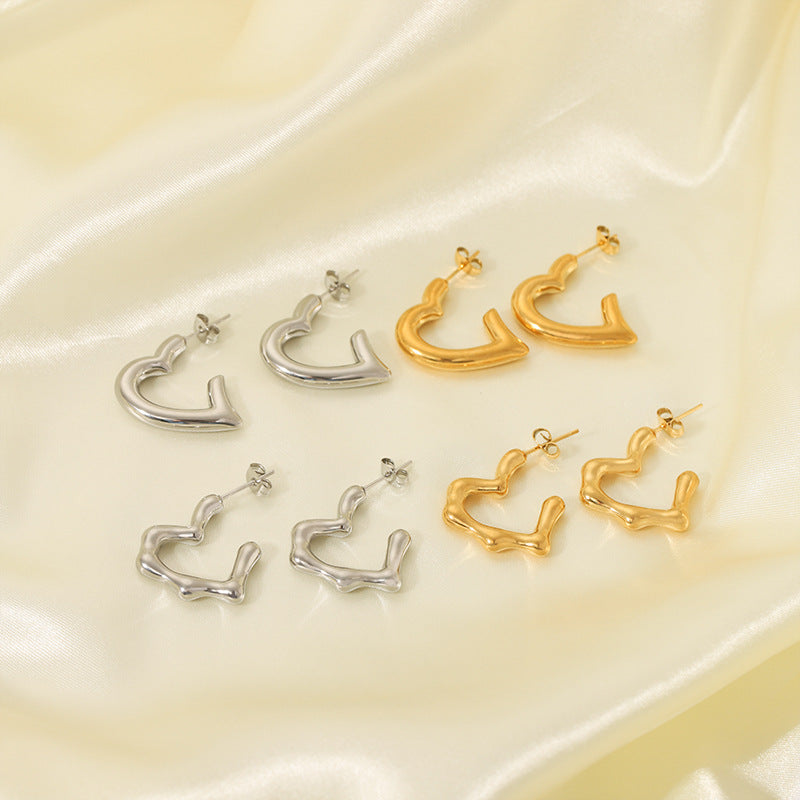 Fluid Heart Hoop Essence Earrings