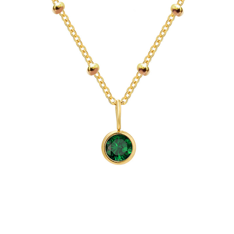 Dainty Aura Stone Pendant