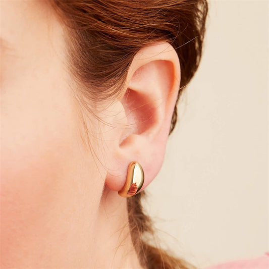 Sculptural Bean Stud Earrings