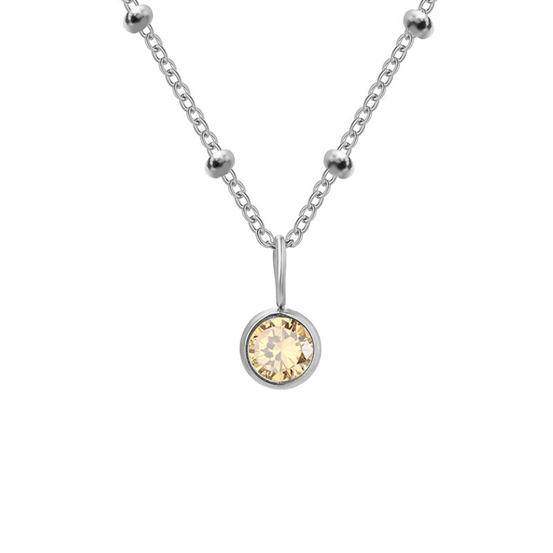 Dainty Aura Stone Pendant
