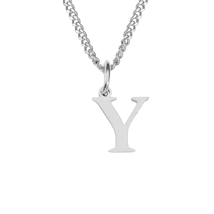 Initial Letter Necklace — Gold-Tone Minimal Pendant