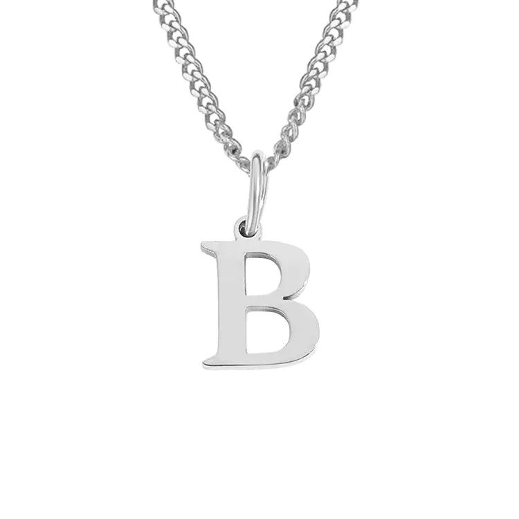 Initial Letter Necklace — Gold-Tone Minimal Pendant