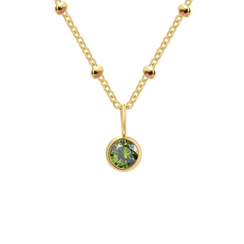 Dainty Aura Stone Pendant