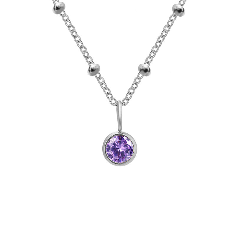 Dainty Aura Stone Pendant