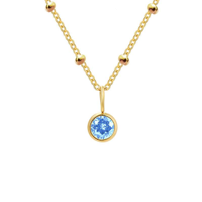 Dainty Aura Stone Pendant