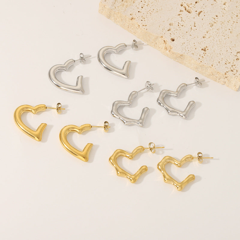Fluid Heart Hoop Essence Earrings