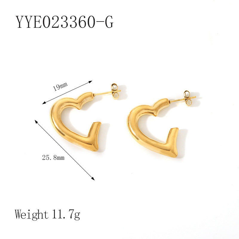 Fluid Heart Hoop Essence Earrings