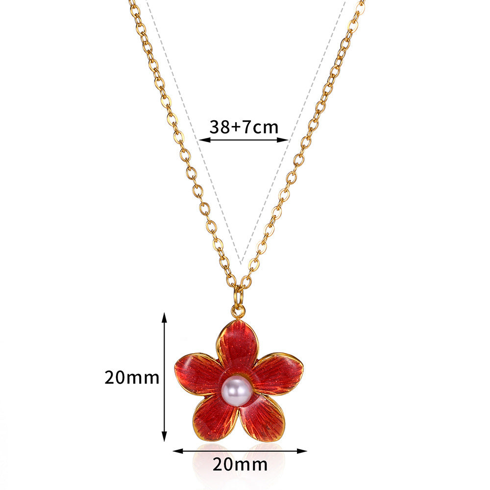 Graceful Bloom Pearl Necklace