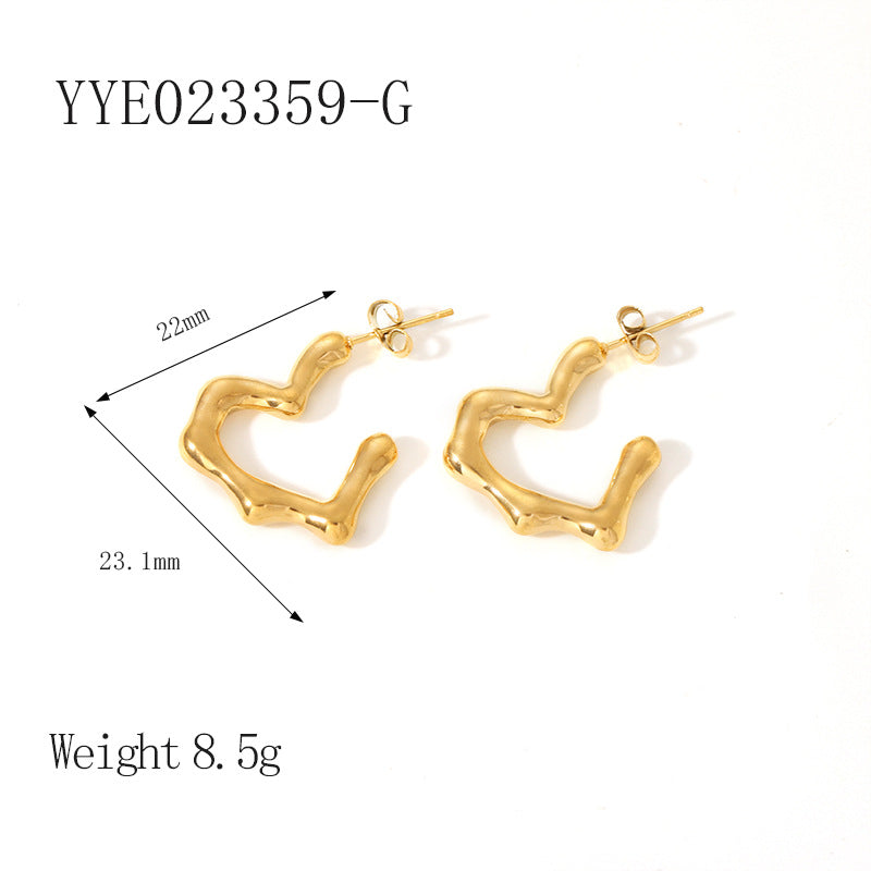 Fluid Heart Hoop Essence Earrings