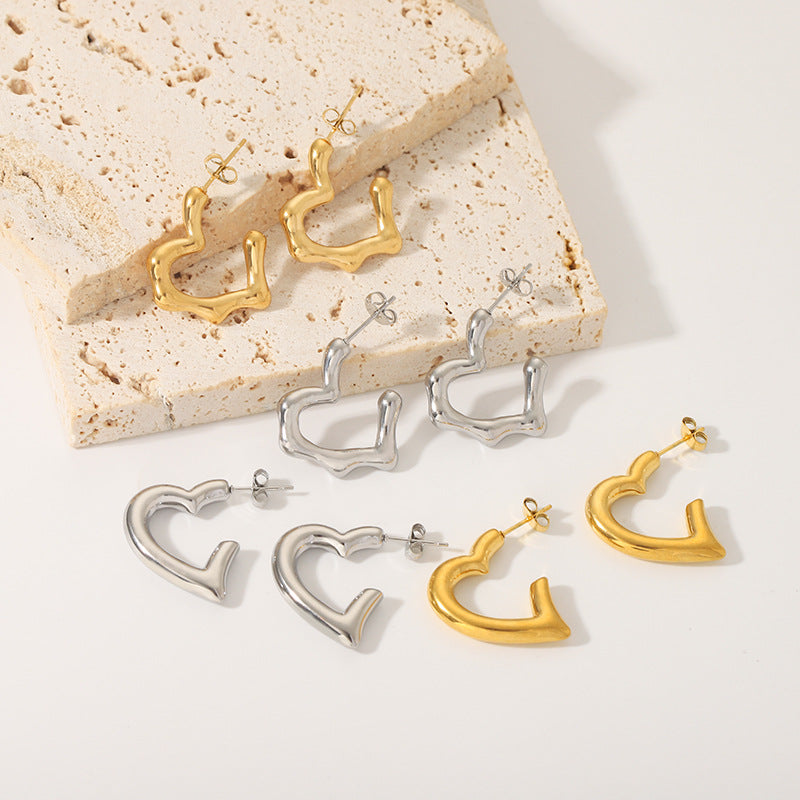 Fluid Heart Hoop Essence Earrings