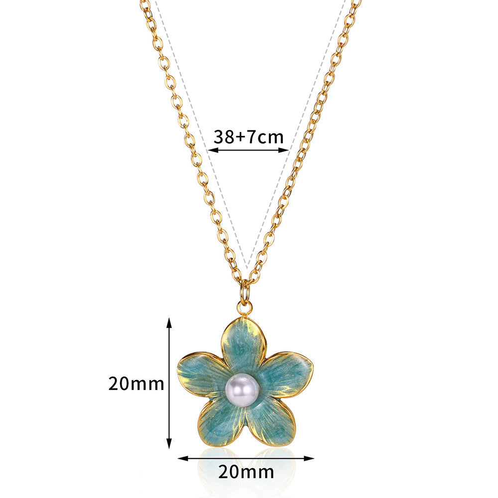 Graceful Bloom Pearl Necklace