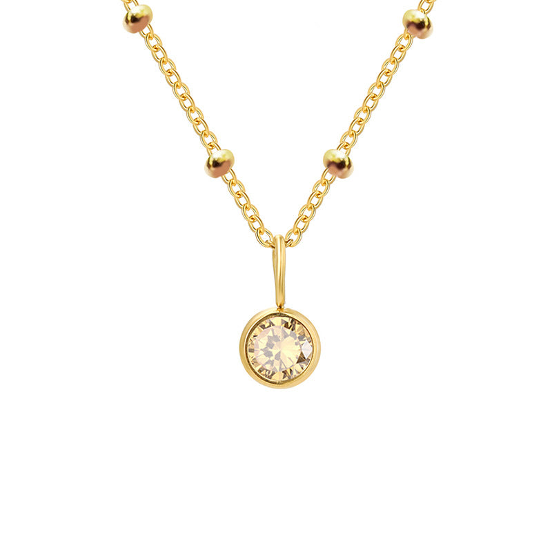 Dainty Aura Stone Pendant