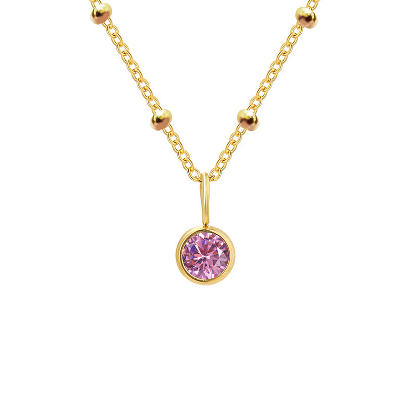 Dainty Aura Stone Pendant